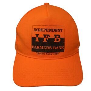 Independent Farmers Bank Snapback 5 Panel Cap Orange OS Adjustable Daystone